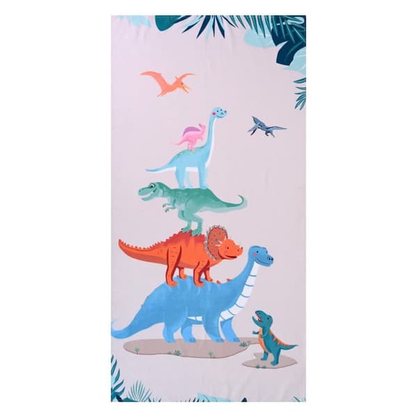 Bomclap Strandhandduk 70x140 cm - Dinosauriemönster Snabbtorkande Badhandduk Resehandduk Sandtålig