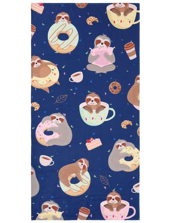 Bomclap Rantapyyhe 70x140 cm - Slime & Candy Pattern Nopeasti kuivuva kylpypyyhe Matkapyyhe Hiekankestävä