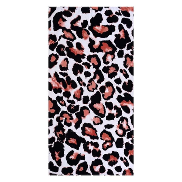 Bomclap Strandhåndklæde 70x140 cm - Leopardmønster Hurtigtørrende Badehåndklæde Rejsehåndklæde