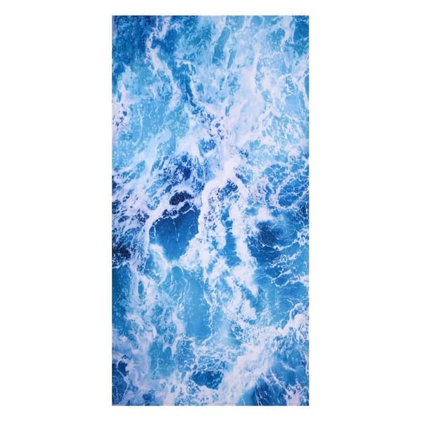 Bomclap Rantapyyhe 70x140 cm - Aallot ja merivesi Kuvio Nopeasti kuivuva kylpypyyhe Matkapyyhe
