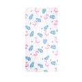 Pikkukuva 1 / 6: Bomclap Rantapyyhe 70x140 cm - Flamingo ja sininen palmunlehtikuvio Nopeasti kuivuva kylpypyyhe Matkapyyhe