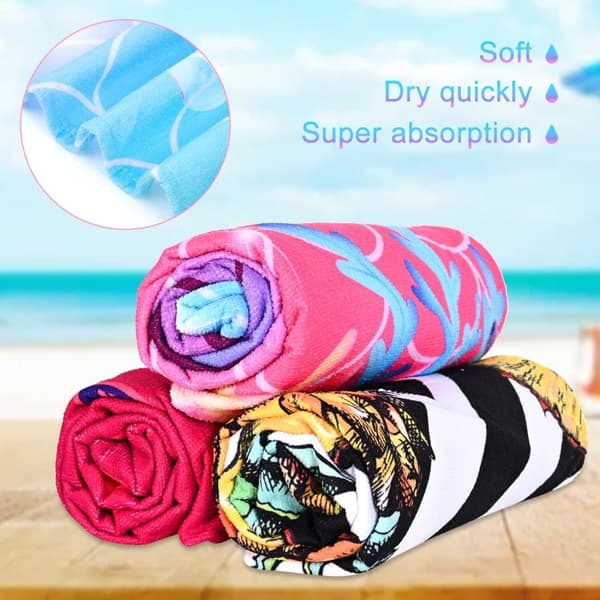 Bomclap Strandhåndklæde 70x140 cm - Havfruehale med "Let's be MERMAIDS" - Text Hurtigtørrende Badehåndklæde Rejsehåndklæde