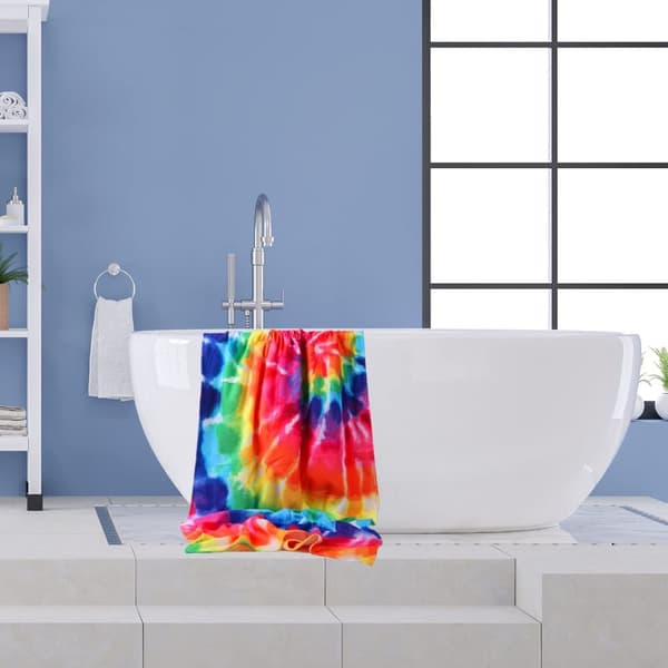 Bomclap Rantapyyhe 70x140 cm - Värikäs solmio - Väri - Kuvio Nopeasti kuivuva kylpypyyhe Matkapyyhe