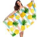 Pikkukuva 1 / 5: Bomclap Rantapyyhe 70x140 cm - Ananas - kuvio päällä Monivärinen Streifen Nopeasti kuivuva Kylpypyyhe Matkapyyhe