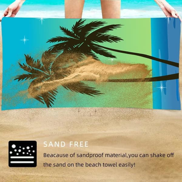 Bomclap Strandhåndklæde 70x140 cm - Ananas - mønster på Flerfarvet Streifen Hurtigtørrende Badehåndklæde Rejsehåndklæde