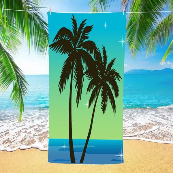 Bomclap Strandhåndklæde 70x140 cm - Ananas - mønster på Flerfarvet Streifen Hurtigtørrende Badehåndklæde Rejsehåndklæde