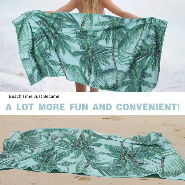 Bomclap 70*140CM streckad mikrofiber strandlakan - överdimensionerad, lättviktig, bra cabana bad- och reselakan för vuxna