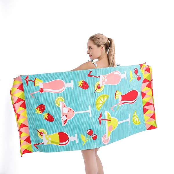 Bomclap 70*140CM strakt mikrofiber poolark - stor, overdimensioneret, let, stor Cabana bade- og rejselagen