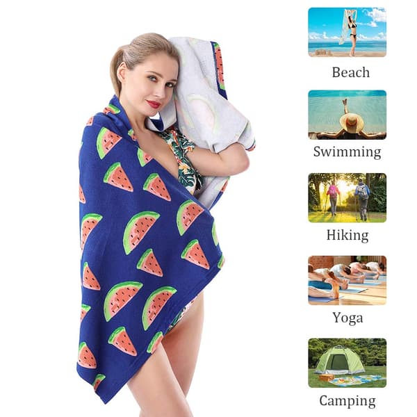 Bomclap 70*140CM overdimensioneret mikrofiber poolark - stort, strakt, let, stort Cabana bade- og rejselagen til voksne