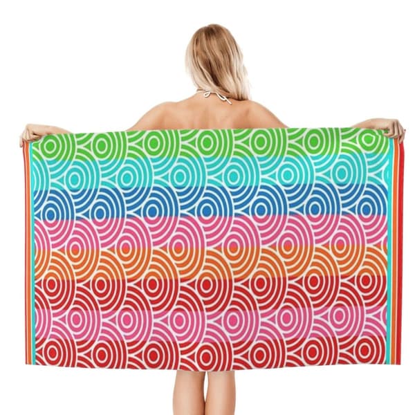 Bomclap stort 70*140 cm strakt mikrofiber strandhåndklæde - overdimensioneret, let, perfekt til poolen, hytterne og rejserne