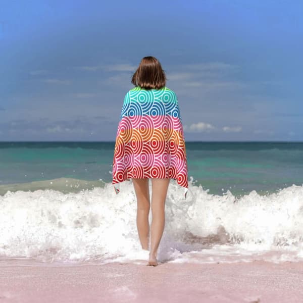 Bomclap stort 70*140 cm strakt mikrofiber strandhåndklæde - overdimensioneret, let, perfekt til poolen, hytterne og rejserne