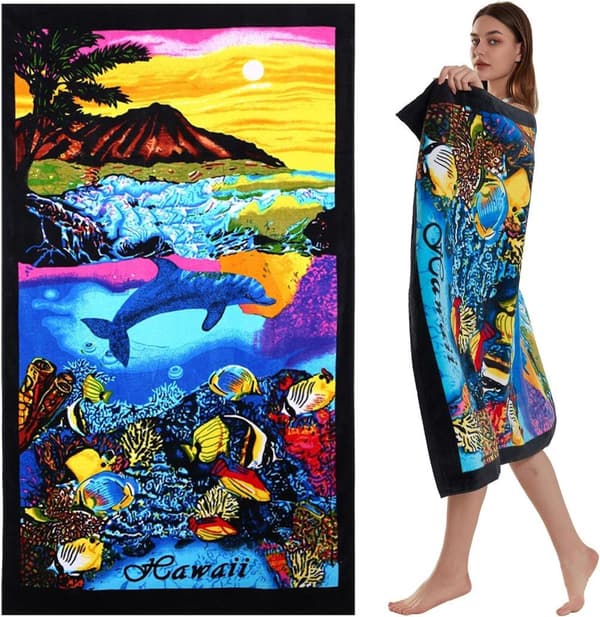 Bomclap Extra Large puuvillainen rantapyyhe 70x140cm - XL paksu allaspyyhe erittäin imukykyisellä, pehmeällä froteella aikuisille ja naisille
