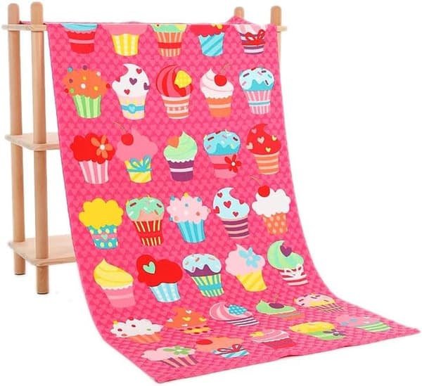 Bomclap Ice Cream Design Rantapyyhesetti - Mikrokuitu Erittäin suuri 70x140 cm, söpö nopeasti kuivuva hiekaton allaspyyhe lapsille/naisille/miehille