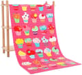 Pikkukuva 6 / 6: Bomclap Ice Cream Design Rantapyyhesetti - Mikrokuitu Erittäin suuri 70x140 cm, söpö nopeasti kuivuva hiekaton allaspyyhe lapsille/naisille/miehille