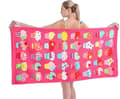 Pikkukuva 1 / 6: Bomclap Ice Cream Design Rantapyyhesetti - Mikrokuitu Erittäin suuri 70x140 cm, söpö nopeasti kuivuva hiekaton allaspyyhe lapsille/naisille/miehille