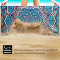 Miniatyrbillede 3 af 6: Bomclap Mandala Strandhåndklæde Mikrofiber 70x140cm - Blåt Lys Sandløst Rejsehåndklæde til Yoga/Pool, Strandtilbehør Familiegave