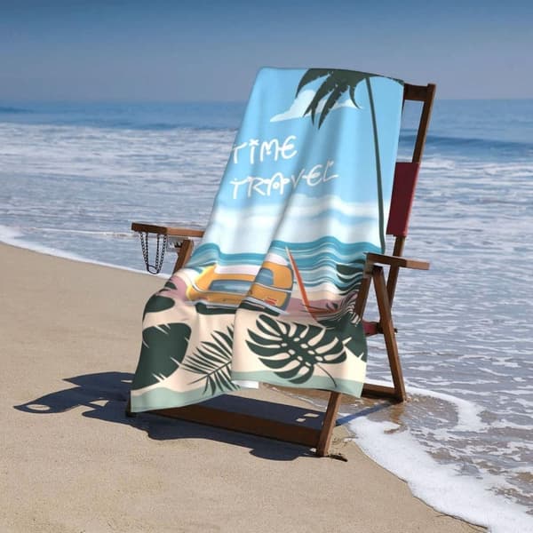 Bomclap 70*140CM stort strakt letvægts mikrofiber strandark - overdimensioneret, perfekt til poolen, hytter og strandture