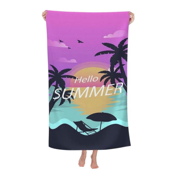 Bomclap Stor 70*140CM Strakt Mikrofiber Poollagen - Overdimensioneret, Let, Stor Cabana Bade- og Rejselagen til Mænd og Kvinder