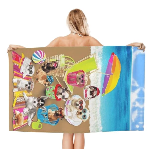 Bomclap 70*140CM overdimensioneret letvægts strakt mikrofiber strandark - fantastisk til poolen, hytter og voksenrejser