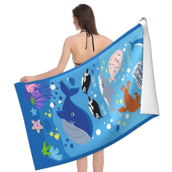 Bomclap Oversized 70x140CM raidallinen mikrokuituinen allaspyyhe - iso, kevyt, täydellinen aikuisten uimaretkille