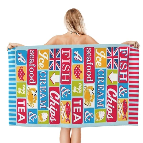 Bomclap Suuri Venytetty Mikrokuituinen Rantalevy 70x140CM - Ylimitoitettu, kevyt, sopii erinomaisesti makaamiseen cabanoissa