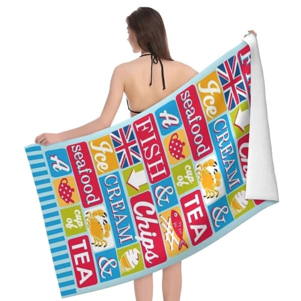 Bomclap Suuri Venytetty Mikrokuituinen Rantalevy 70x140CM - Ylimitoitettu, kevyt, sopii erinomaisesti makaamiseen cabanoissa