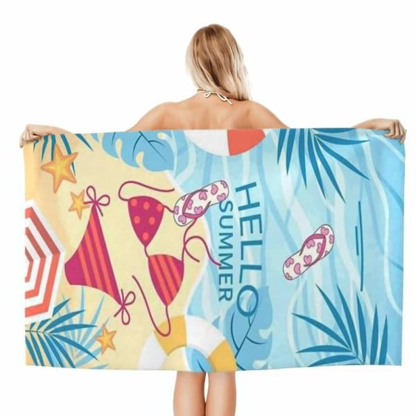 Bomclap Oversized 70x140CM kevyt venytetty mikrokuitulevy - täydellinen rannalle, uima-altaalle ja cabanoille