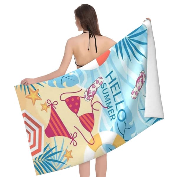Bomclap Oversized 70x140CM kevyt venytetty mikrokuitulevy - täydellinen rannalle, uima-altaalle ja cabanoille