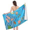 Pikkukuva 2 / 5: Bomclap ylisuuri 70x140 cm kevyt venytetty mikrokuituinen allaslevy - sopii erinomaisesti rannalle ja matkoille