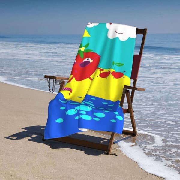 Bomclap 70x140CM Stort Strakt Mikrofiber Strandark - Overdimensioneret, Let, Velegnet til Mænd og Kvinder
