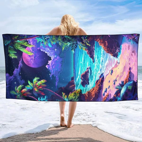 Bomclap 70x140CM Stor Letvægts Strakt Mikrofiber Poollagen - Overdimensioneret, Fantastisk til Strand og Rejser