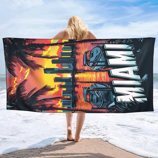 Bomclap Oversized Stretched Microfiber Beach Sheet 70x140CM - letvægts, perfekt til voksnes pool og hytter