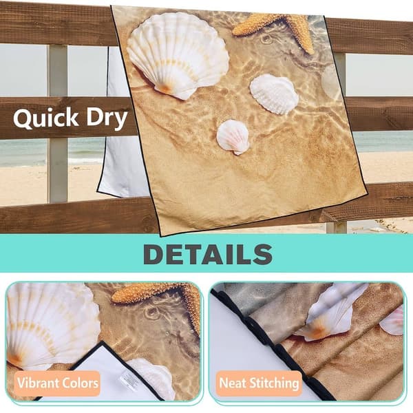 Bomclap Store Strakte Mikrofiber Strandlagner 70x140CM - Overdimensioneret, Letvægts, Perfekt til Pooldage