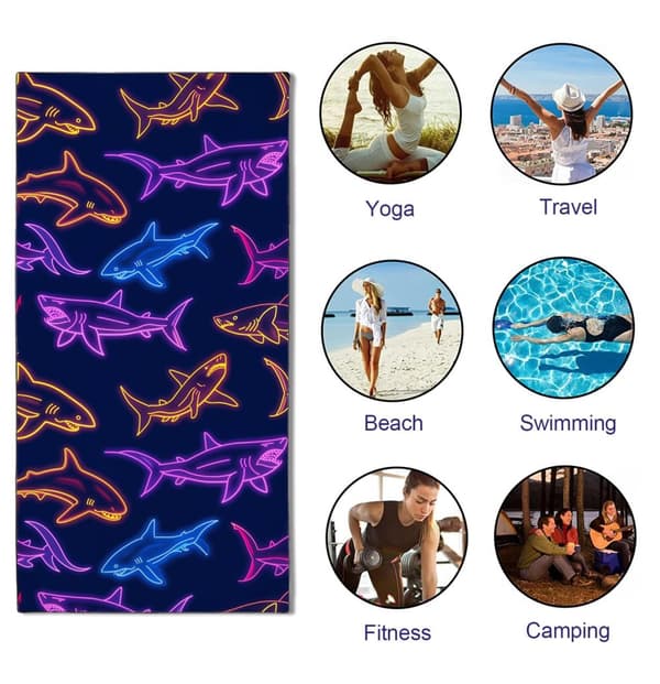 Bomclap 70x140CM store mikrofiber strandlagner - overdimensionerede, strakte, letvægts, ideelle til pool og cabna