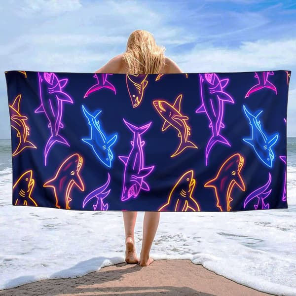 Bomclap 70x140CM store mikrofiber strandlagner - overdimensionerede, strakte, letvægts, ideelle til pool og cabna