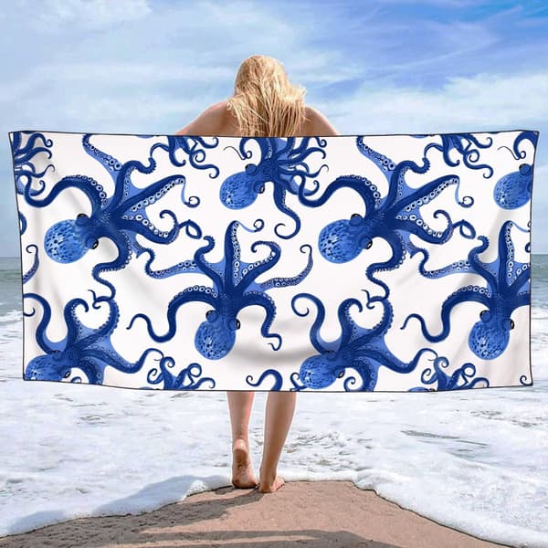 Bomclap Oversized Stretched Microfiber Beach Sheets 70x140CM - Letvægts, perfekt til voksnes bade og rejser