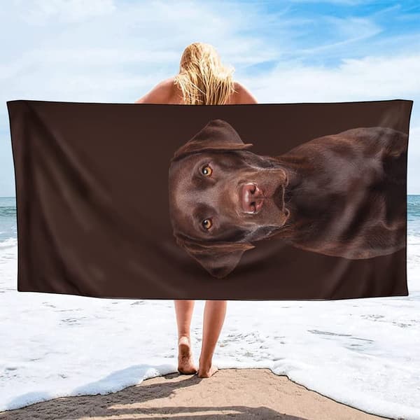 Bomclap Överdimensionerade 70x140CM lättviktiga Streckade mikrofiber poollakan - Bra för Strand och Resor