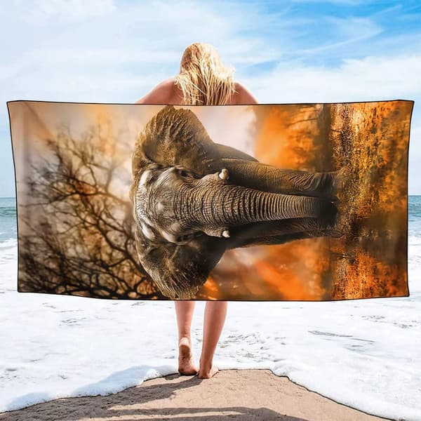 Bomclap Furry 70 * 140 cm ylisuuri venytetty mikrokuituinen rantalevy - erittäin kevyt, täydellinen trooppisiin lomakohteisiin