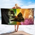Pikkukuva 2 / 4: Bomclap Nopeasti kuivuva 70 * 140 cm suuri mikrokuituinen allaslevy - venytetty, täydellinen perheuintiin ja aikaan cabanasissa