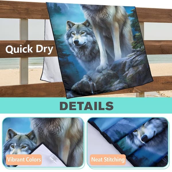 Bomclap Compact 70*140CM overdimensioneret mikrofiber Cabana sadel - Dashed, perfekt til weekendtur