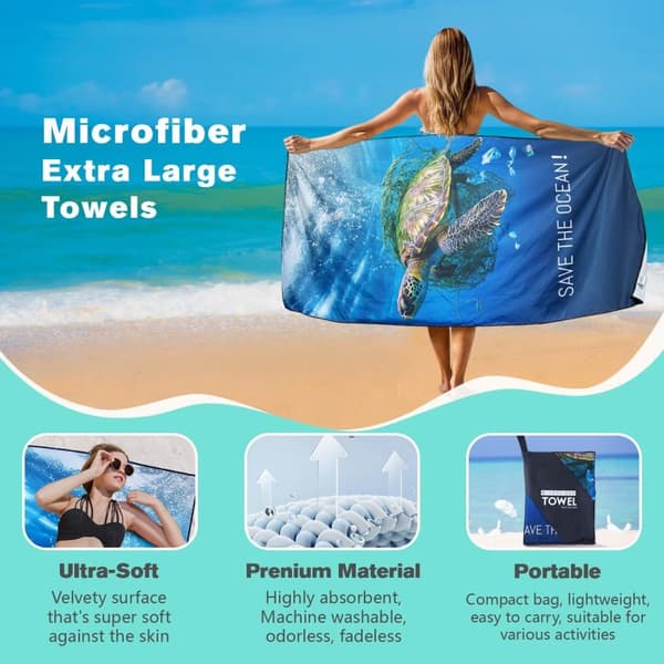Bomclap holdbart 70*140 cm overdimensioneret mikrofiber poolark - strakt, langtidsholdbar til hyppig brug