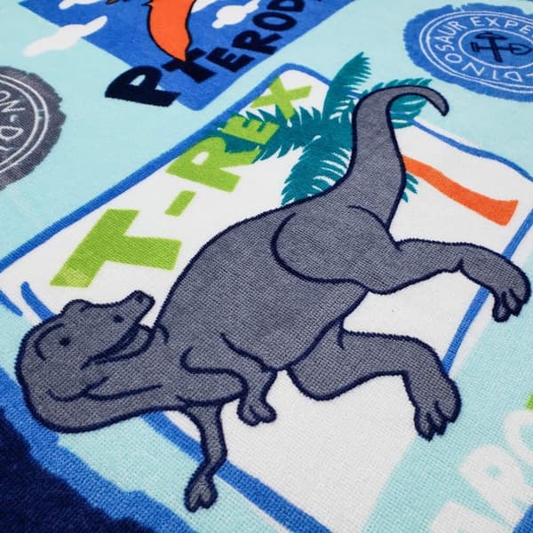 Bomclap Strandhåndklæde 70x140 cm - Dinosaurer - Mønster Hurtigtørrende Badehåndklæde Rejsehåndklæde