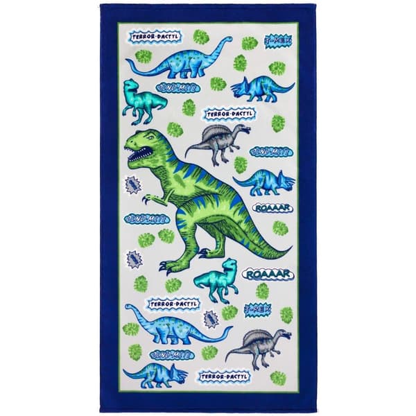 Bomclap Rantapyyhe 70x140 cm - Sekalaiset dinosaurukset - Kuvio Nopeasti kuivuva kylpypyyhe Matkapyyhe