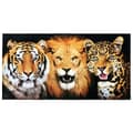 Miniatyrbild 1 av 3: Bomclap Strandhandduk - Tiger, Löwe und Leopard - Motiv Snabbtrocknendes Badhandtuch Reisehandtuch
