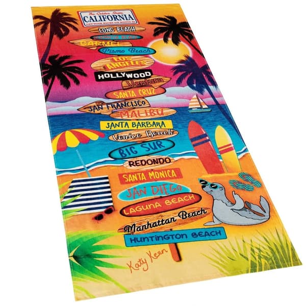 Bomclap Rantapyyhe 70x140cm - California Strände - Themedesign mit Strandmotiven Snabbrocknendes Kylpypyyhe Matkapyyhe