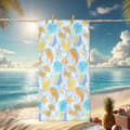 Miniatyrbillede 2 af 4: Bomclap Strandhåndklæde 70x140cm - Pastel - farbenes Meereskreaturen - und Blue - motiv Fastrocknendes Badehåndklæde Rejsehåndklæde