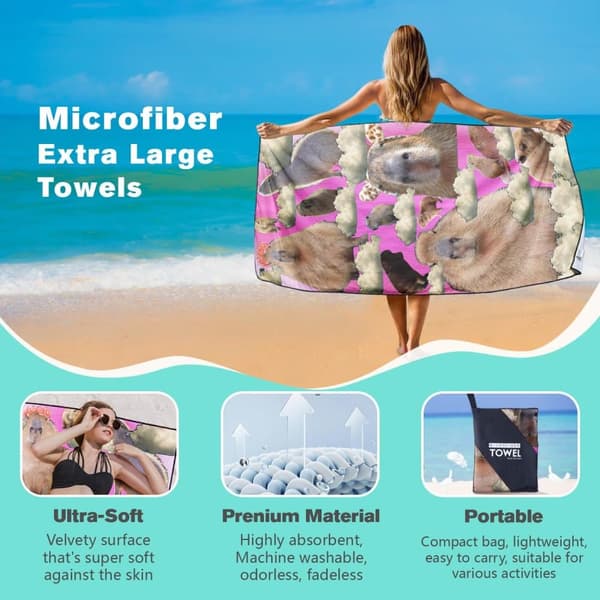 Bomclap Ergonomisk Design 70*140CM Stor Strakt Microfiber Cabana Sadel - Let, behagelig at ligge på