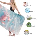 Pikkukuva 4 / 4: Bomclap Rantapyyhe 70x140cm - Vaaleanpunainen Rapu unter Wasser - Design - Kylpypyyhe Matkapyyhe