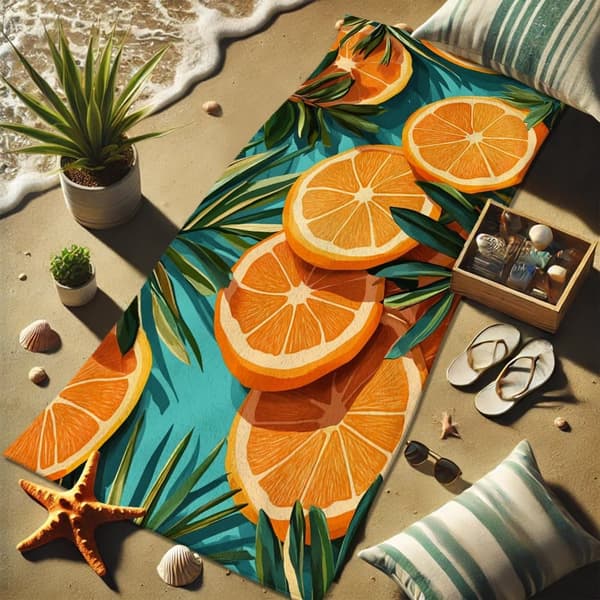 Bomclap Rantapyyhe 70x140cm - Oranssi - Schnitt - Design - Kylpypyyhe Matkapyyhe