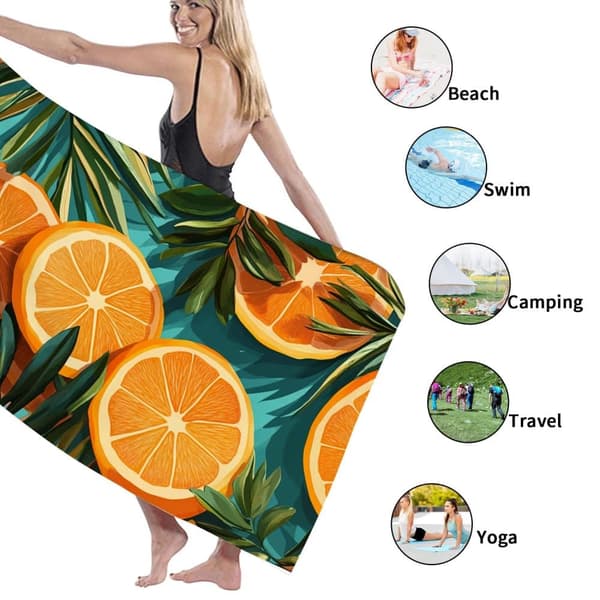 Bomclap Rantapyyhe 70x140cm - Oranssi - Schnitt - Design - Kylpypyyhe Matkapyyhe